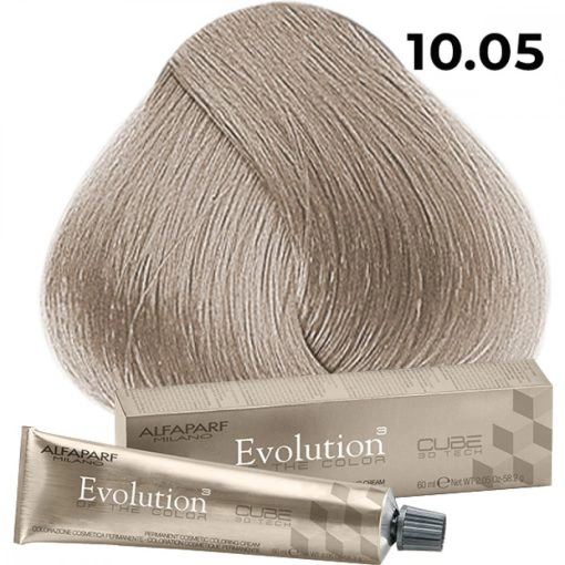 Alfaparf Evolution of the Color CUBE hajfesték - 10.05 60ml Lightest Blonde Soft Mahogany főképe